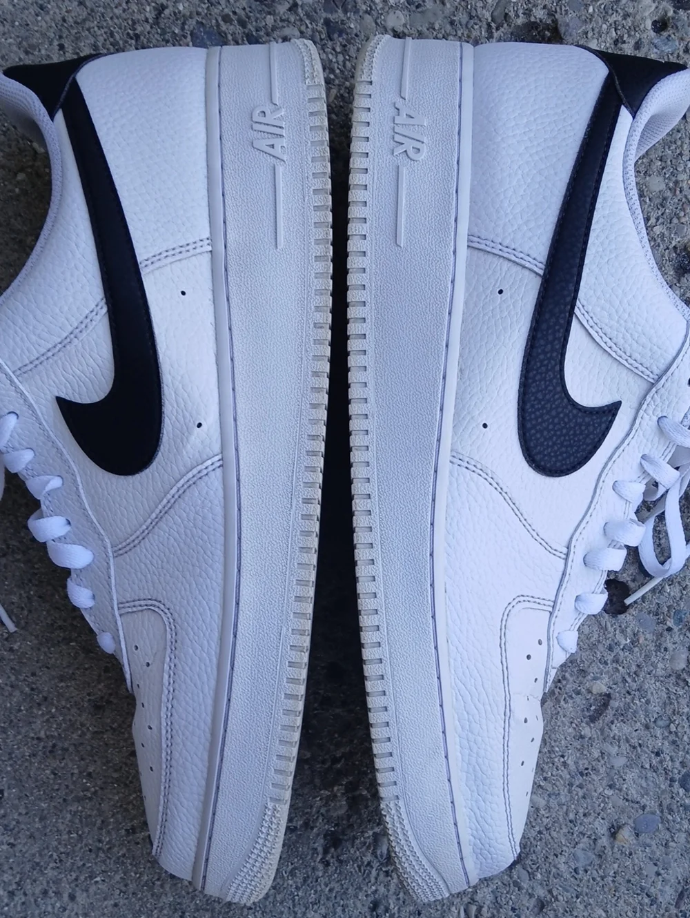 Size 14 Nike Men’s White and Black Low-Top Air Force 1 Sneakers